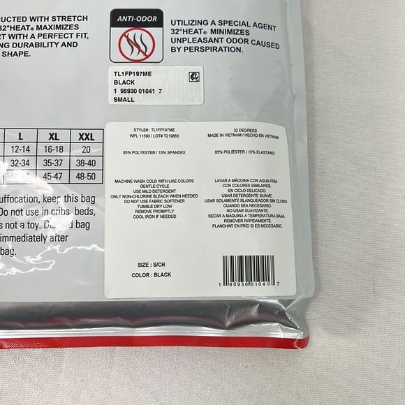 32 Degree Heat Fleece Lined Leggings Idiago Iris Size S NIP - Picture 4 of 4